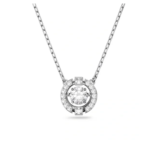 EUC Swarovski 17in Silver Una Necklace - Picture 2 of 9